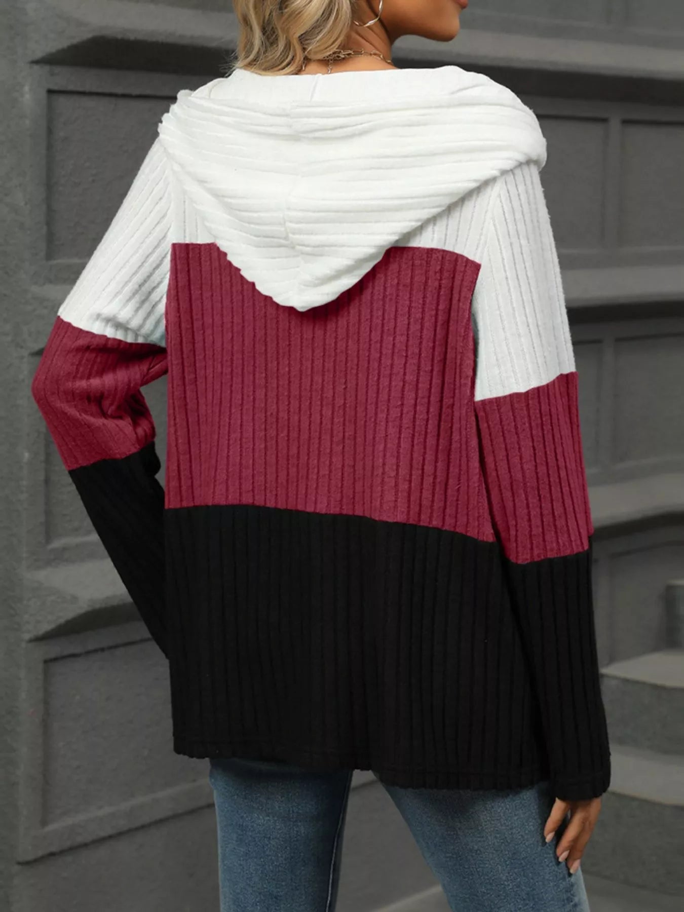 Color Block Half Zip Hooded Top - Bela Fils BoutiqueBela Fils Boutique