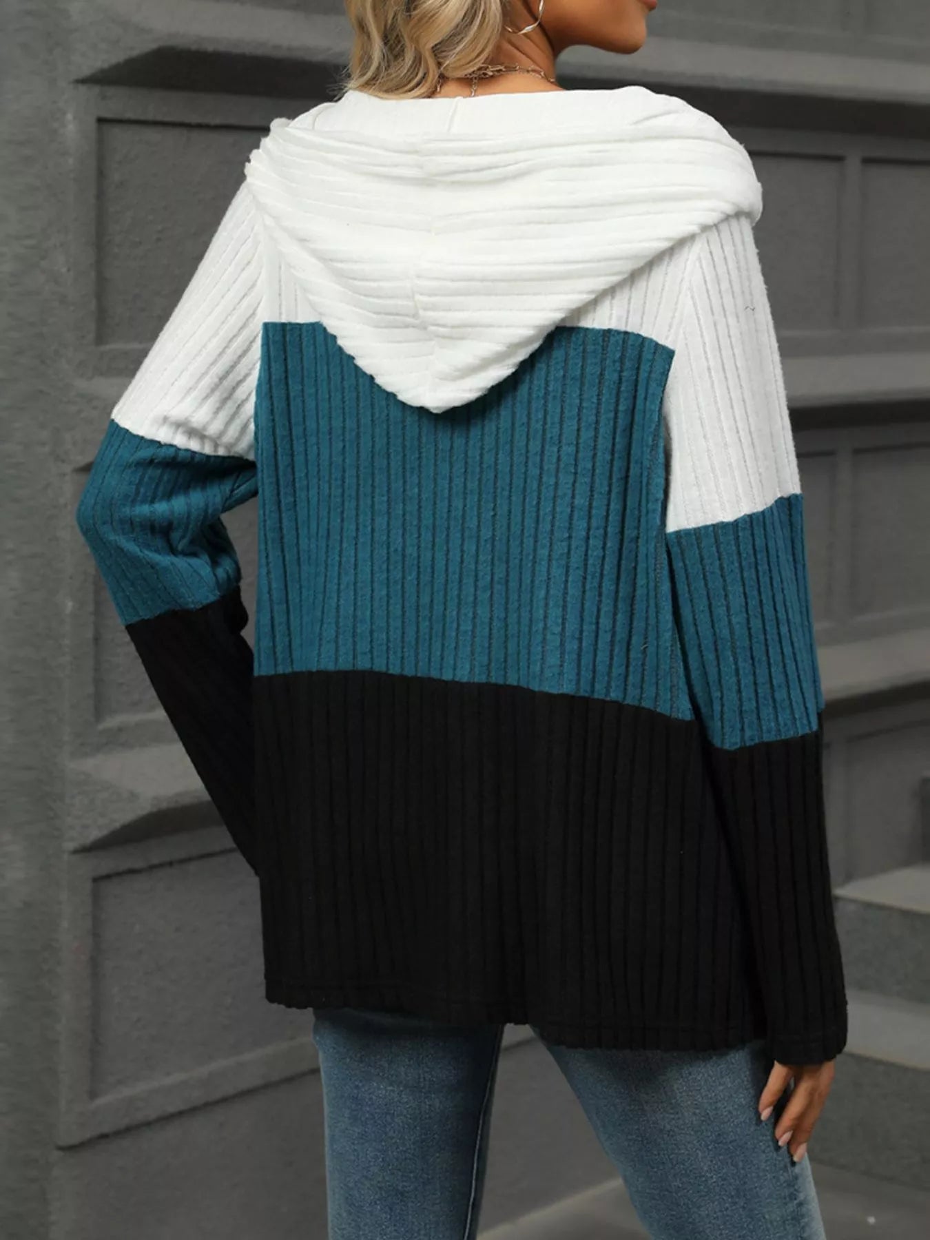 Color Block Half Zip Hooded Top - Bela Fils BoutiqueBela Fils Boutique