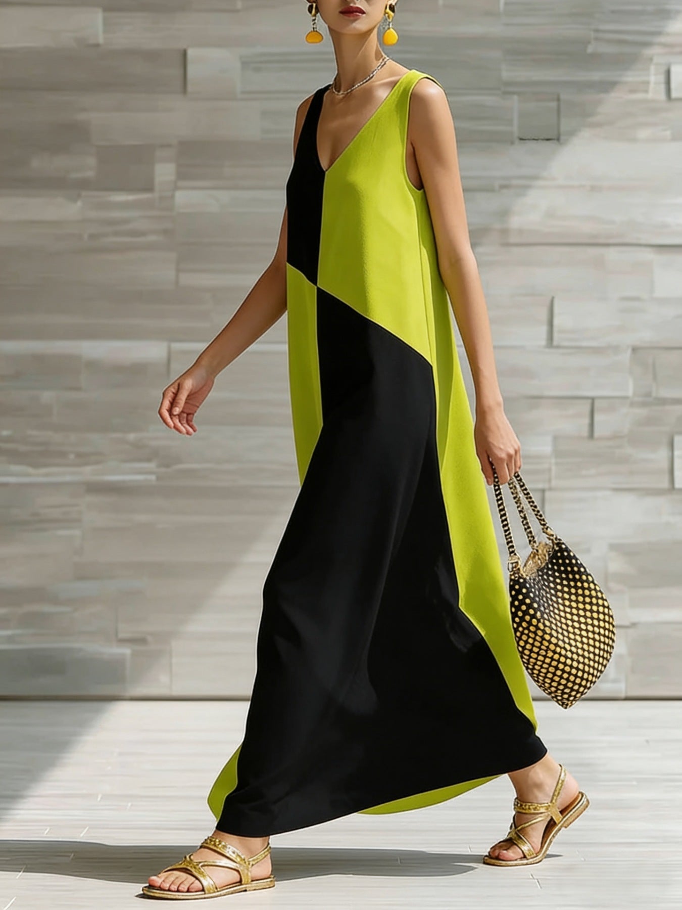 Color Block Sleeveless Maxi Dress - Bela Fils BoutiqueBela Fils Boutique