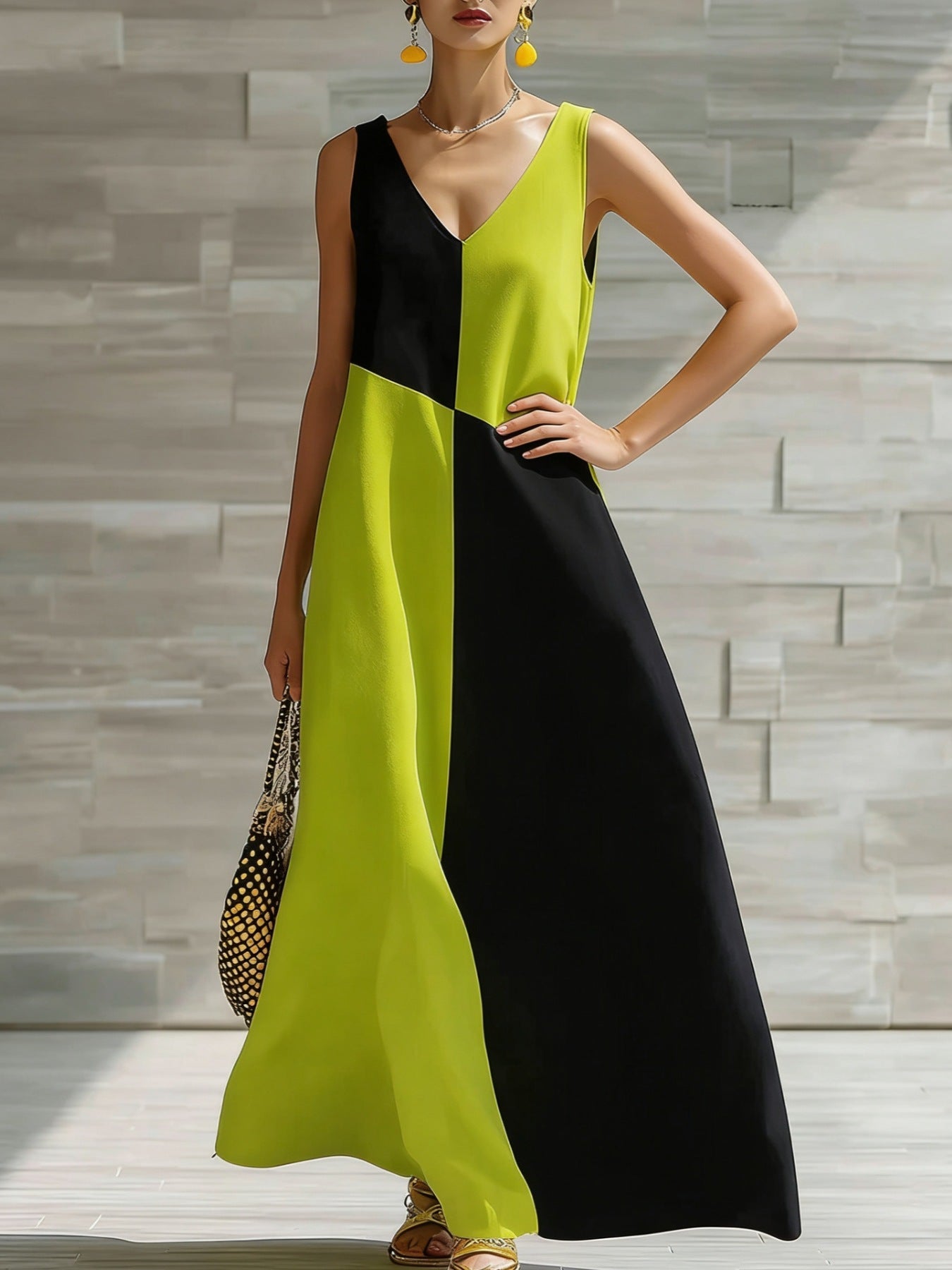 Color Block Sleeveless Maxi Dress - Bela Fils BoutiqueBela Fils Boutique