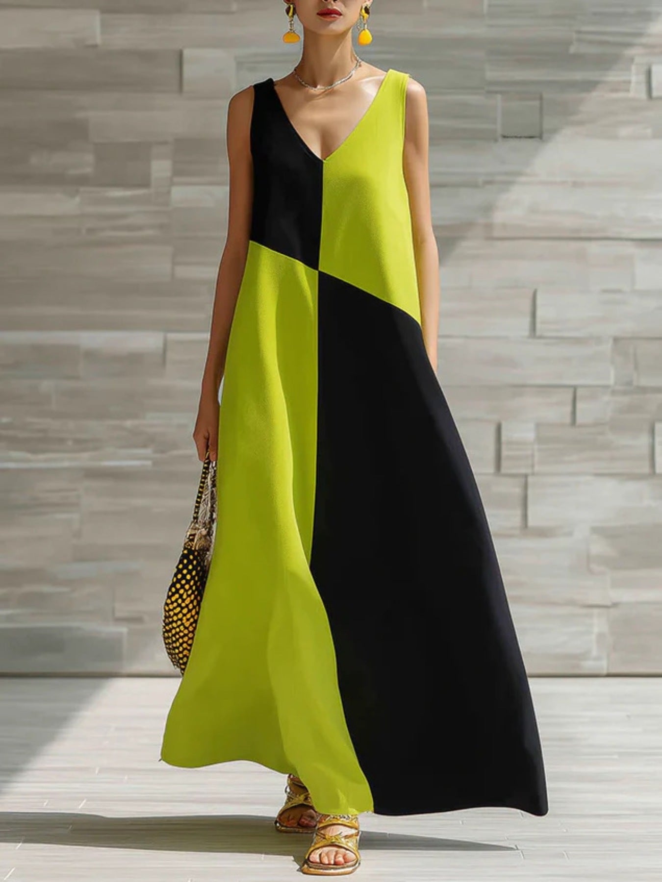 Color Block Sleeveless Maxi Dress - Bela Fils BoutiqueBela Fils Boutique