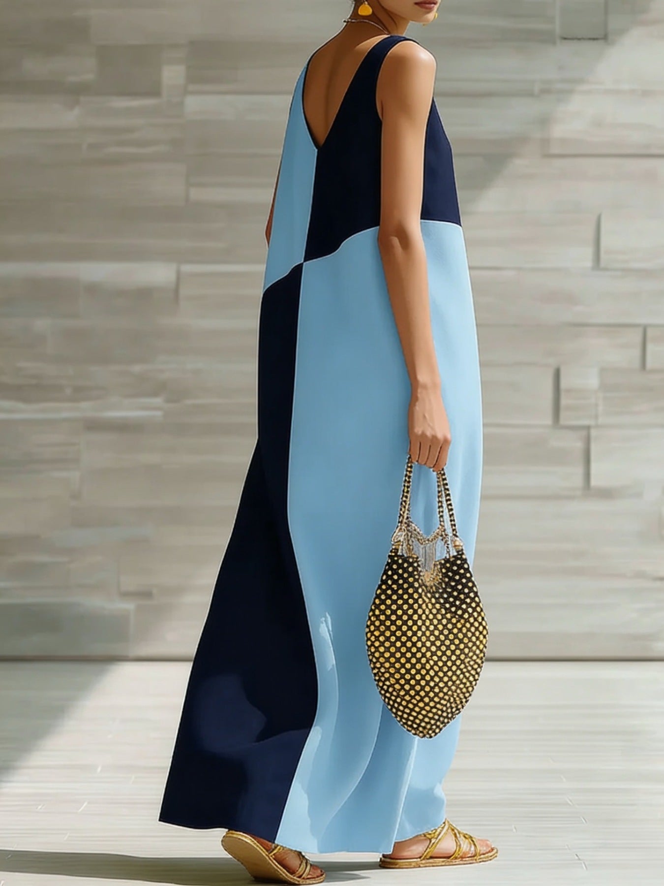 Color Block Sleeveless Maxi Dress - Bela Fils BoutiqueBela Fils Boutique