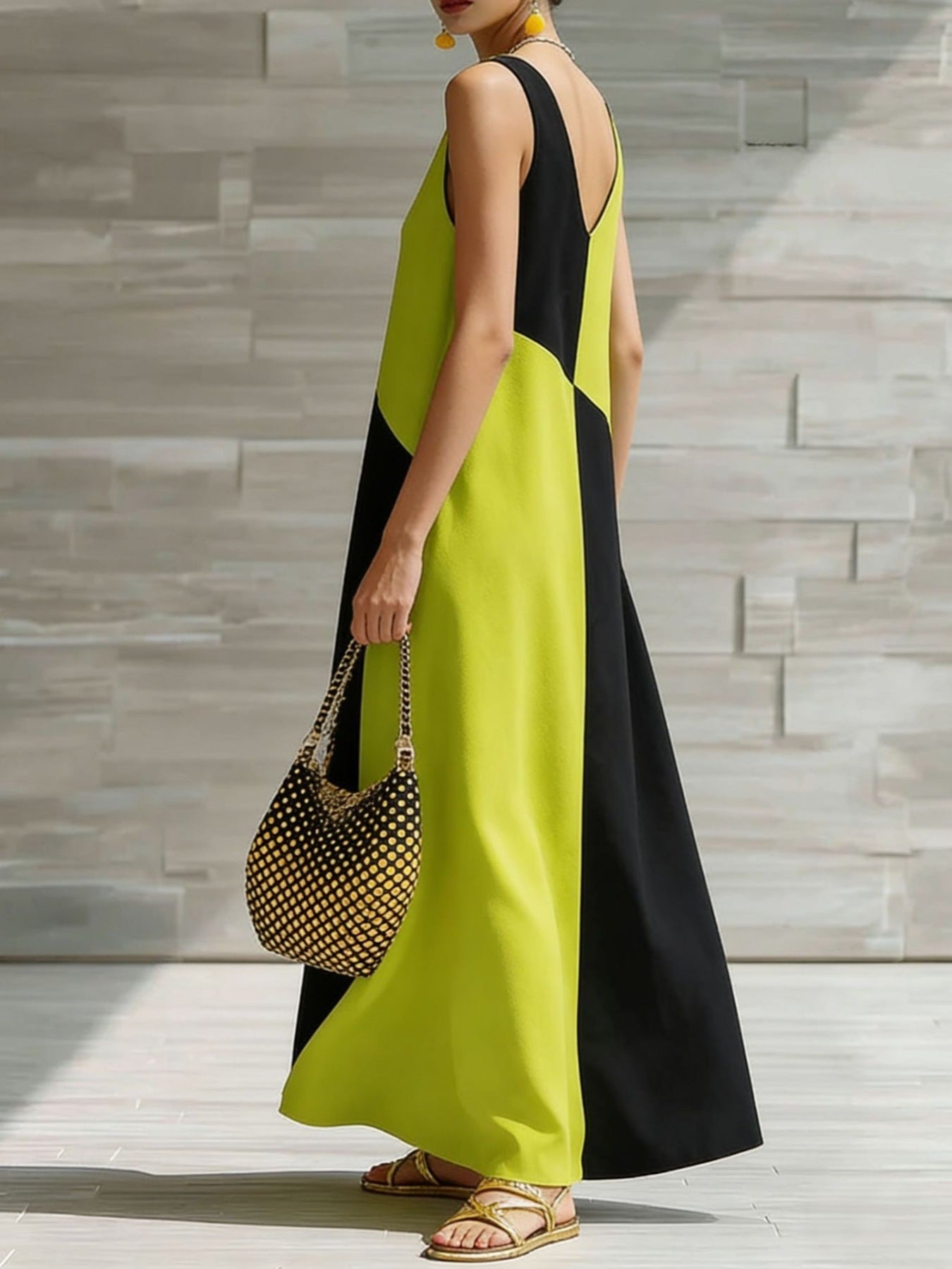 Color Block Sleeveless Maxi Dress - Bela Fils BoutiqueBela Fils Boutique