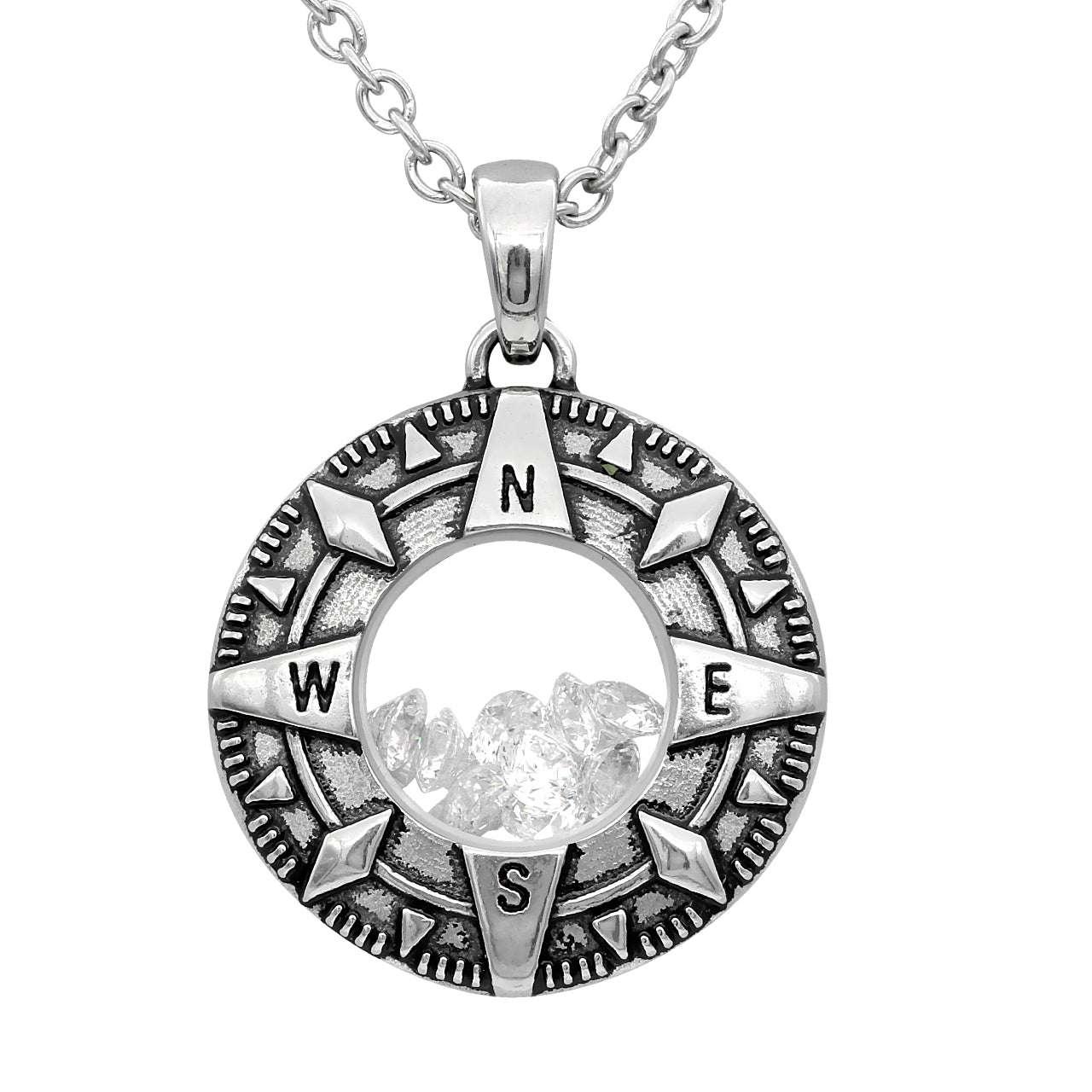 Compass Floating Charm with necklace - Bela Fils BoutiqueJewelry & WatchesBela Fils Boutique