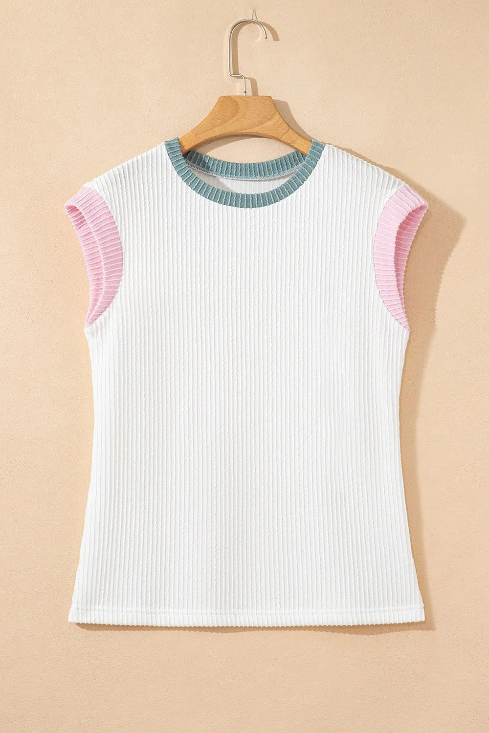 Contrast Trim Ribbed Knit Sleeveless Top - Bela Fils BoutiqueBela Fils Boutique