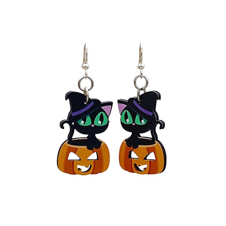 Cute Halloween Cat Earrings 1676 - Bela Fils BoutiqueEarringsBela Fils Boutique