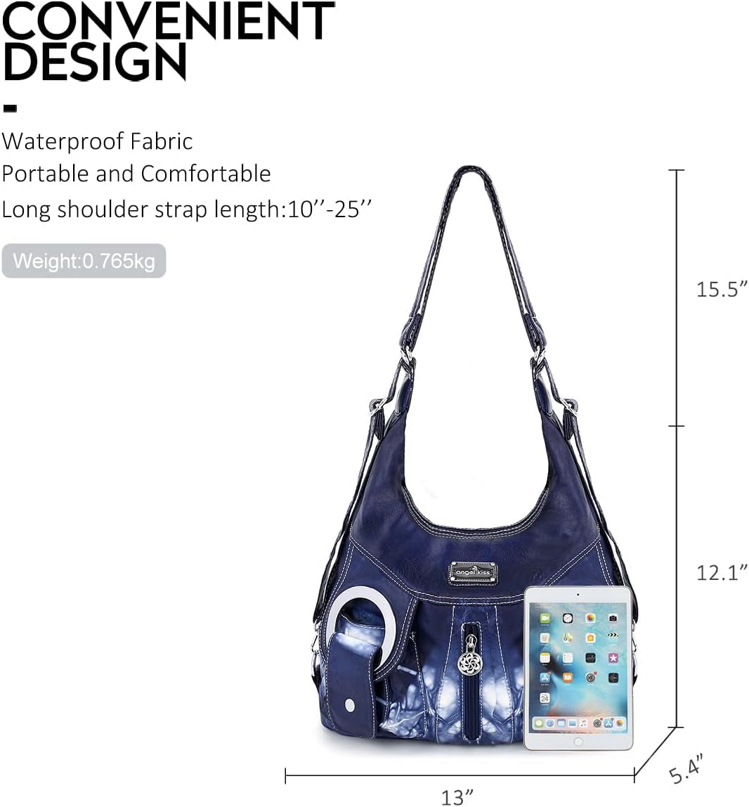 Purse Women Hobo Handbag Fashion Roomy Crossbody Shoulder Bag Ladies Top Handle Handbag Washed PU Leather