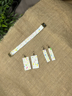 Splatter Paint Jewelry Set