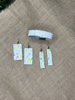 Splatter Paint Jewelry Set