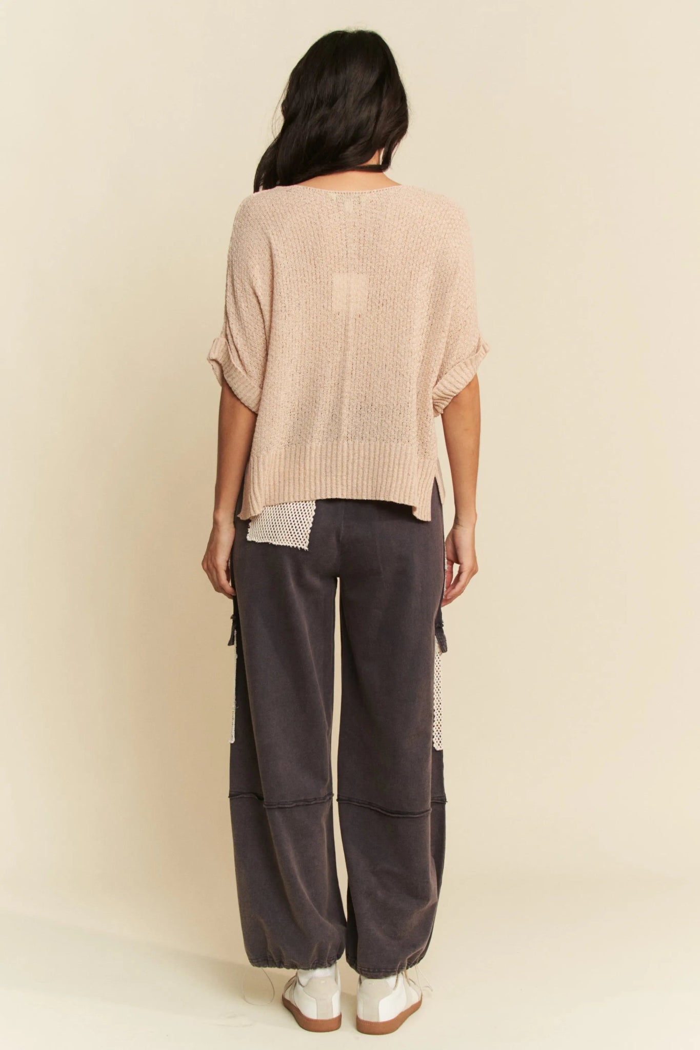 Davi & Dani Sequin American Flag Patch Short Sleeve Knit Top - Bela Fils BoutiqueBela Fils Boutique