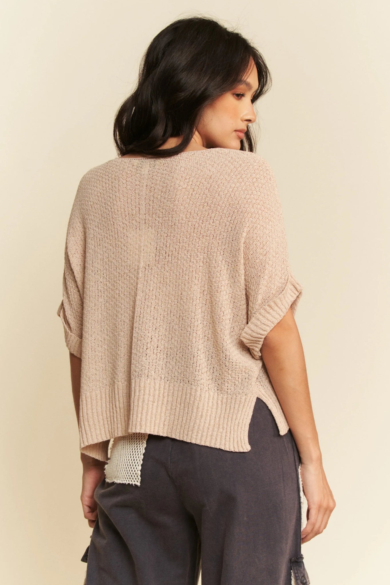 Davi & Dani Sequin American Flag Patch Short Sleeve Knit Top - Bela Fils BoutiqueBela Fils Boutique