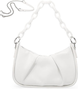 Small Shoulder Bags for Women, Mini Purse Womens Hobo Handbags Crossbody Clutch Purses White…