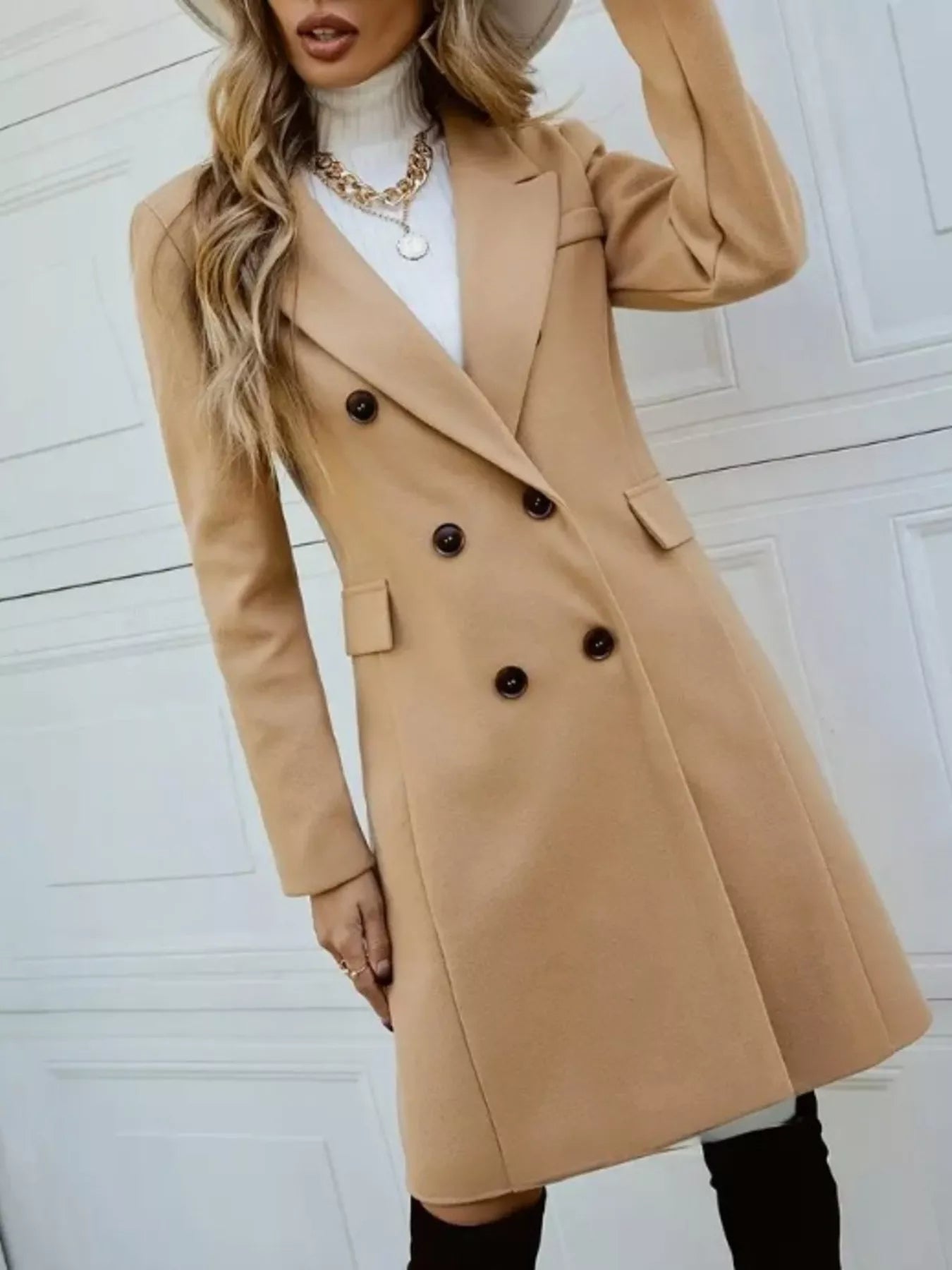 Double - Breasted Longline Coat - Bela Fils BoutiqueBela Fils Boutique