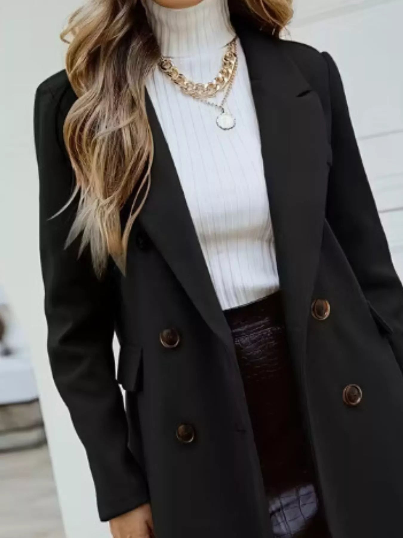Double - Breasted Longline Coat - Bela Fils BoutiqueBela Fils Boutique
