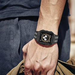 Compatible with Apple Watch Series 9 8/7 45Mm SE 6/5/4/3 44Mm 42Mm, Rugged Case with Band for Men Women (45Mm/44Mm/42Mm,41Mm/40Mm/38Mm)