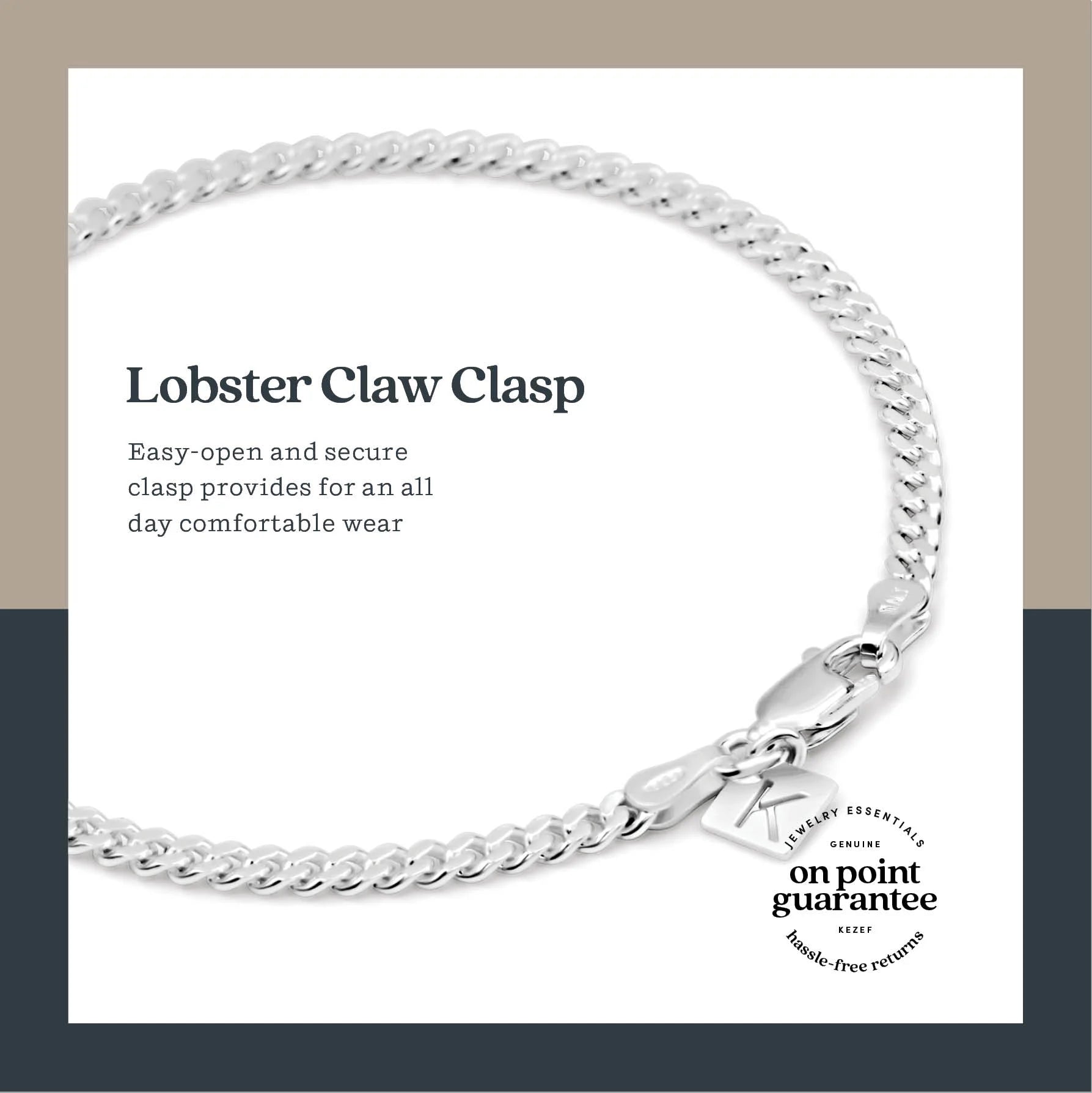 Silver Chain Anklet for Men & Women – 3Mm Cuban Link, Solid 925 Sterling Silver, Italian Made, Hypoallergenic, Tarnish Resistant, 11 Inch