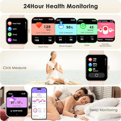 Fitness Tracker 2024 (Answer/Make Call),Smart Watch with 24/7 Heart Rate Blood Oxygen Monitor,Sleep Tracker,100+ Sports Modes,Pedometer,Ip68 Waterproof Activity Trackers for Android&Iphone Women Men