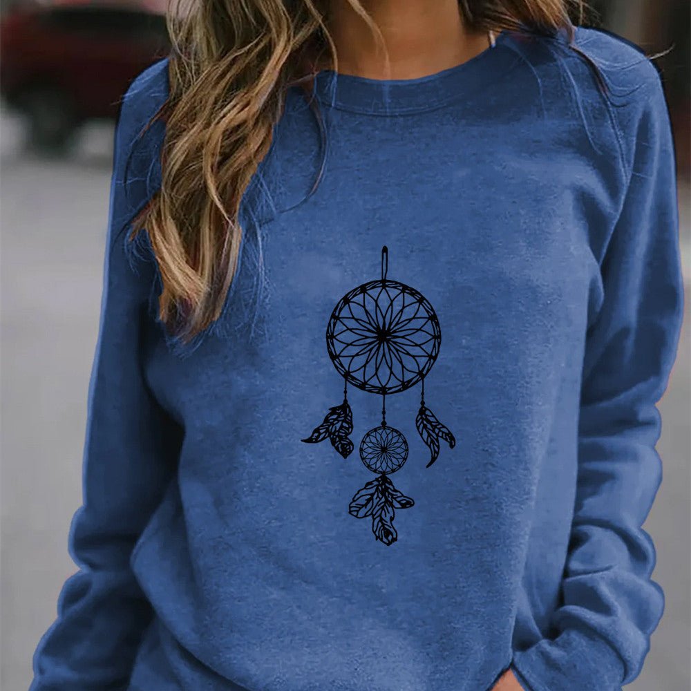 Ethnic Print Oversized Sweatshirt for Women - Bela Fils BoutiqueBela Fils Boutique