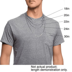 Men'S 18K Silver Plated Stainless Steel Basketball Hoop Chain Pendant Necklace
