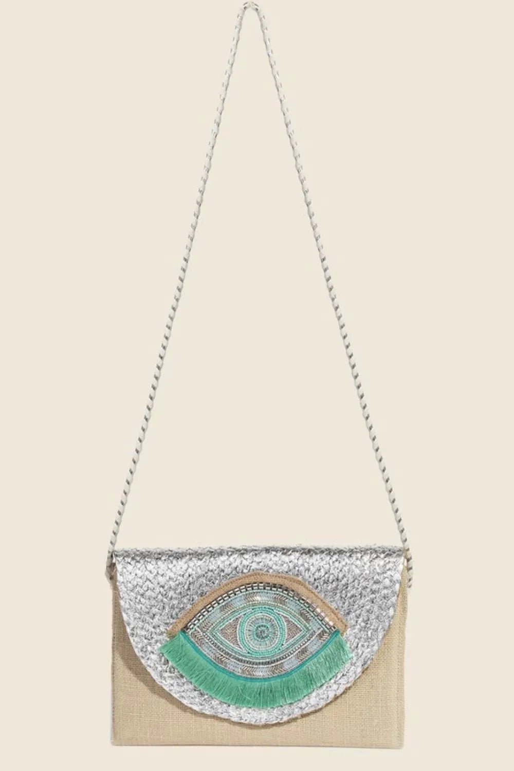 Fame Boho Beaded Eye Pattern Envelope Bag - Bela Fils BoutiqueBela Fils Boutique