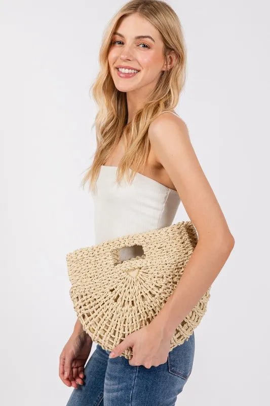 Fame Braided Semi Circle Tote Bag - Bela Fils BoutiqueBela Fils Boutique