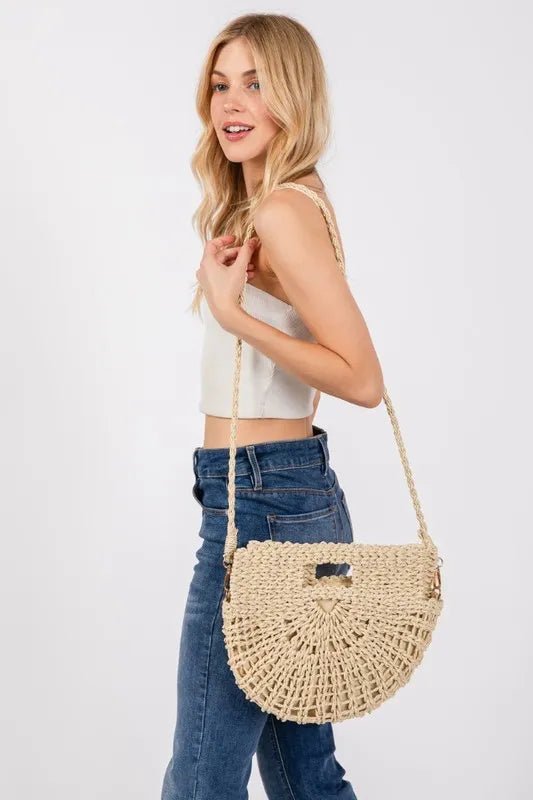 Fame Braided Semi Circle Tote Bag - Bela Fils BoutiqueBela Fils Boutique