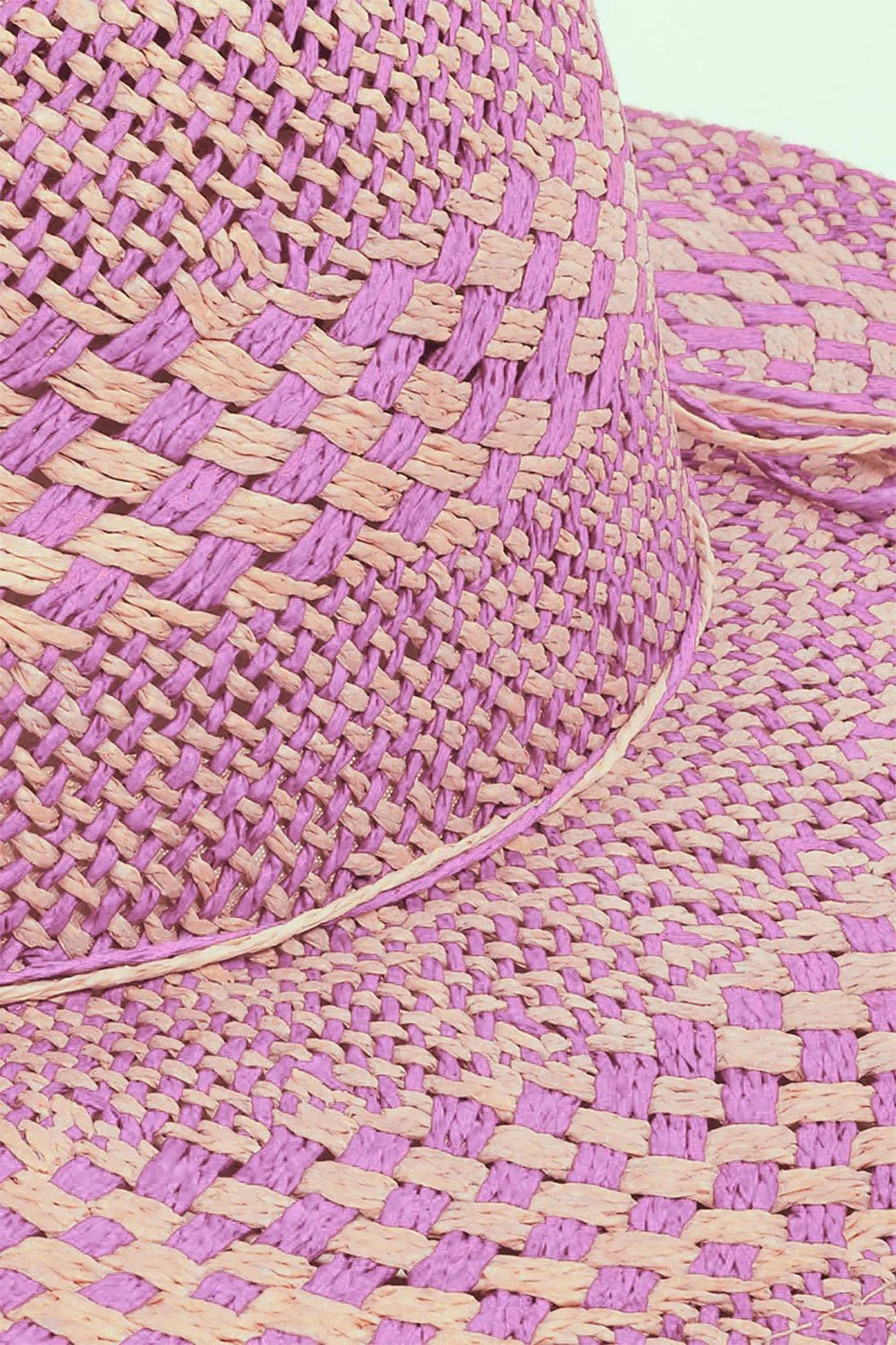 Fame Checkered Straw Weave Sun Hat - Bela Fils BoutiqueBela Fils Boutique