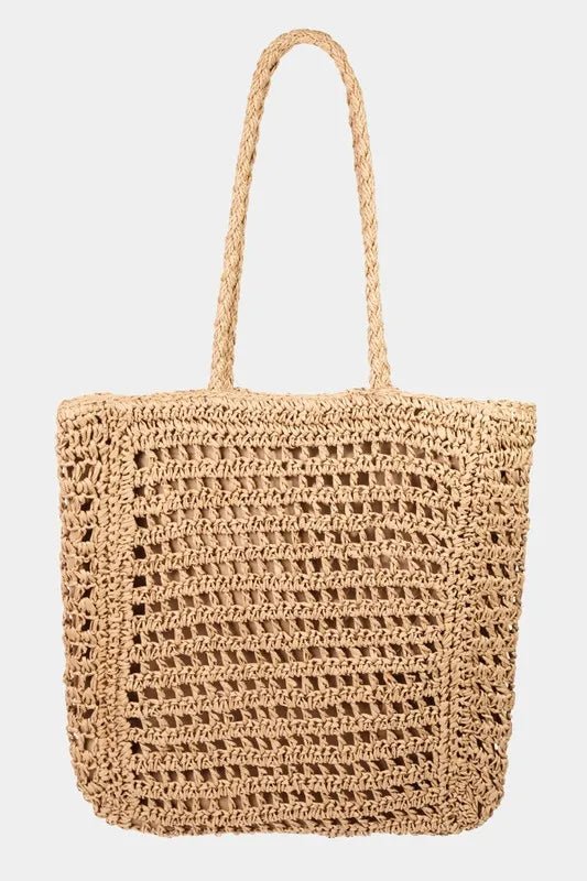 Fame Straw Braided Beach Tote Bag - Bela Fils BoutiqueBela Fils Boutique