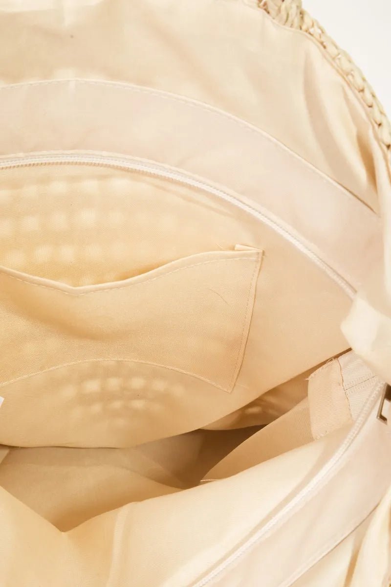 Fame Straw Braided Beach Tote Bag - Bela Fils BoutiqueBela Fils Boutique