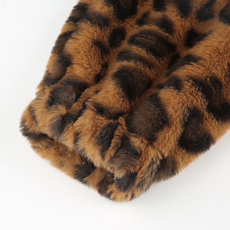 Fashion Leopard Print Cropped Sweatshirt for Women - Bela Fils BoutiqueBela Fils Boutique
