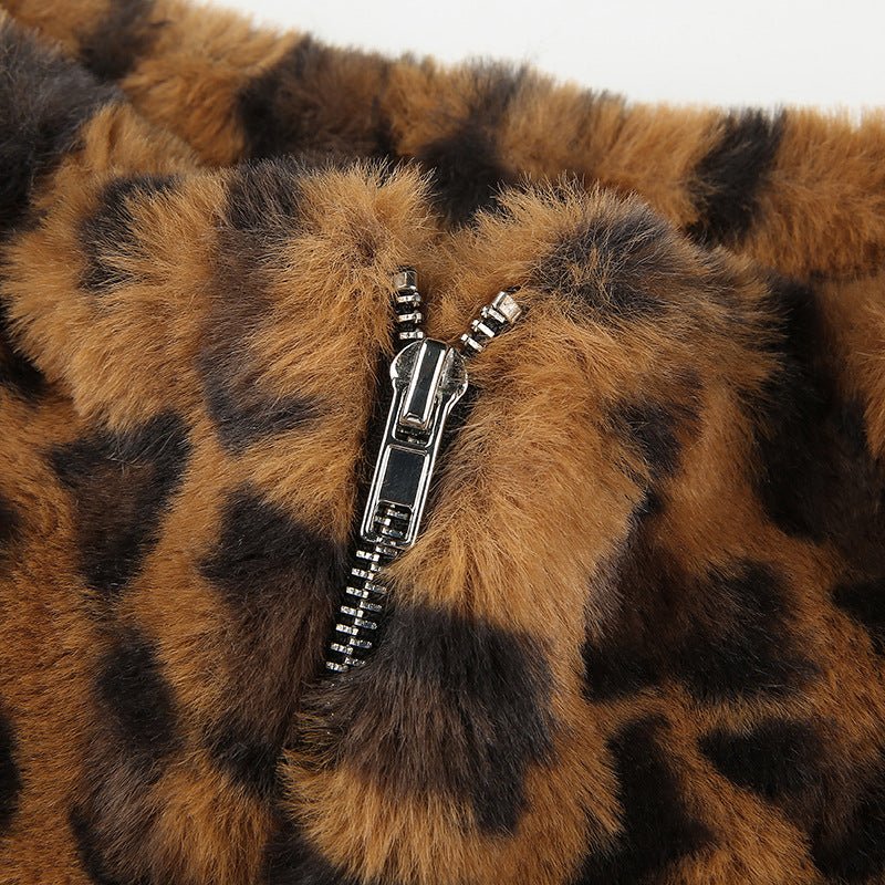 Fashion Leopard Print Cropped Sweatshirt for Women - Bela Fils BoutiqueBela Fils Boutique