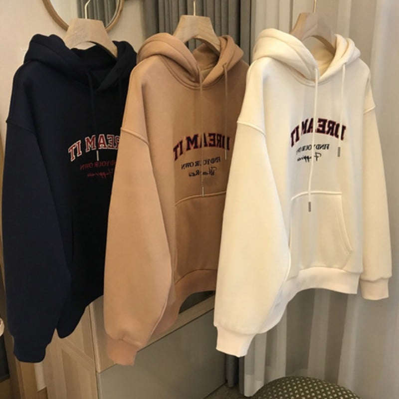 Fleece-lined Hooded Sweatshirt for Women (Loose Fit) - Bela Fils BoutiqueBela Fils Boutique