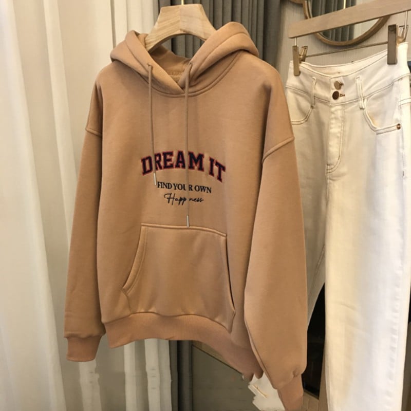 Fleece-lined Hooded Sweatshirt for Women (Loose Fit) - Bela Fils BoutiqueBela Fils Boutique