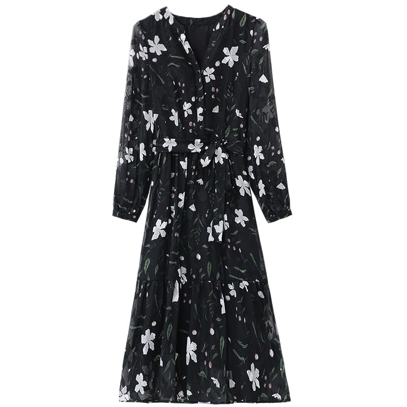 French Style Floral Chiffon Dress for Women - Bela Fils BoutiqueBela Fils Boutique