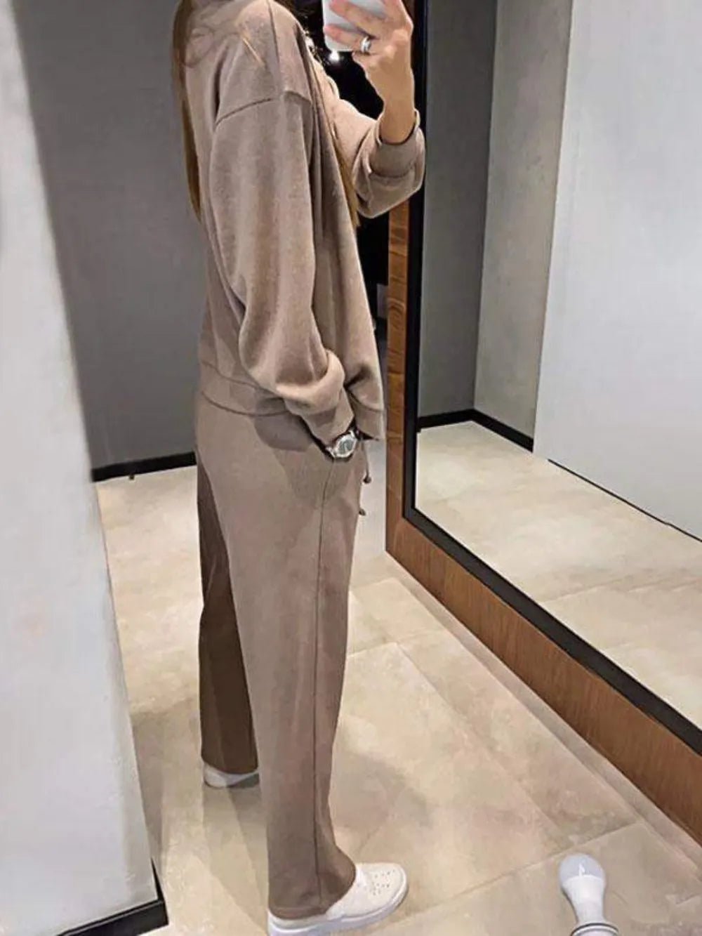 Full Size Button Up Long Sleeve Top and Pants Set - Bela Fils BoutiqueBela Fils Boutique