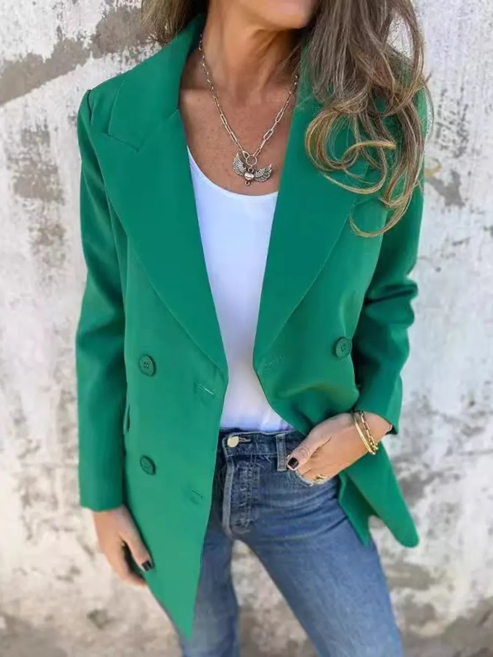 Full Size Collared Neck Long Sleeve Blazer - Bela Fils BoutiqueBela Fils Boutique