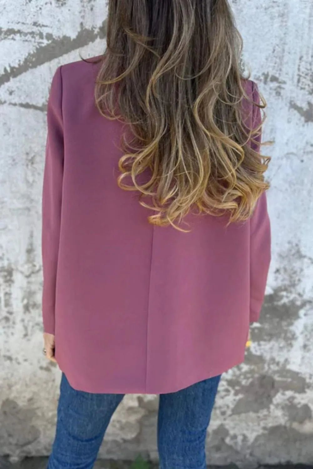 Full Size Collared Neck Long Sleeve Blazer - Bela Fils BoutiqueBela Fils Boutique