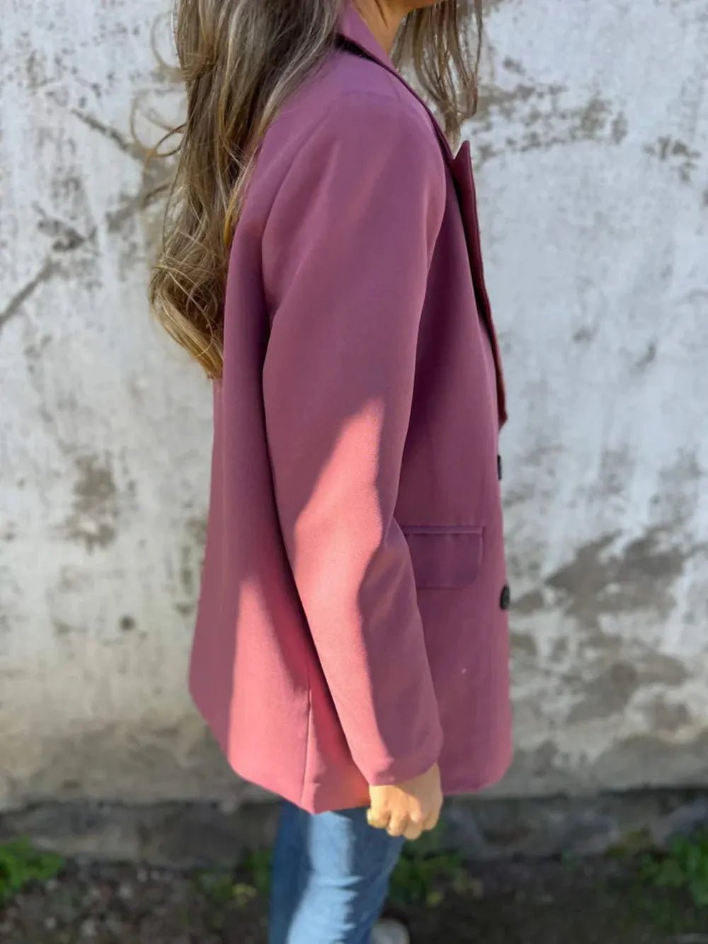 Full Size Collared Neck Long Sleeve Blazer - Bela Fils BoutiqueBela Fils Boutique