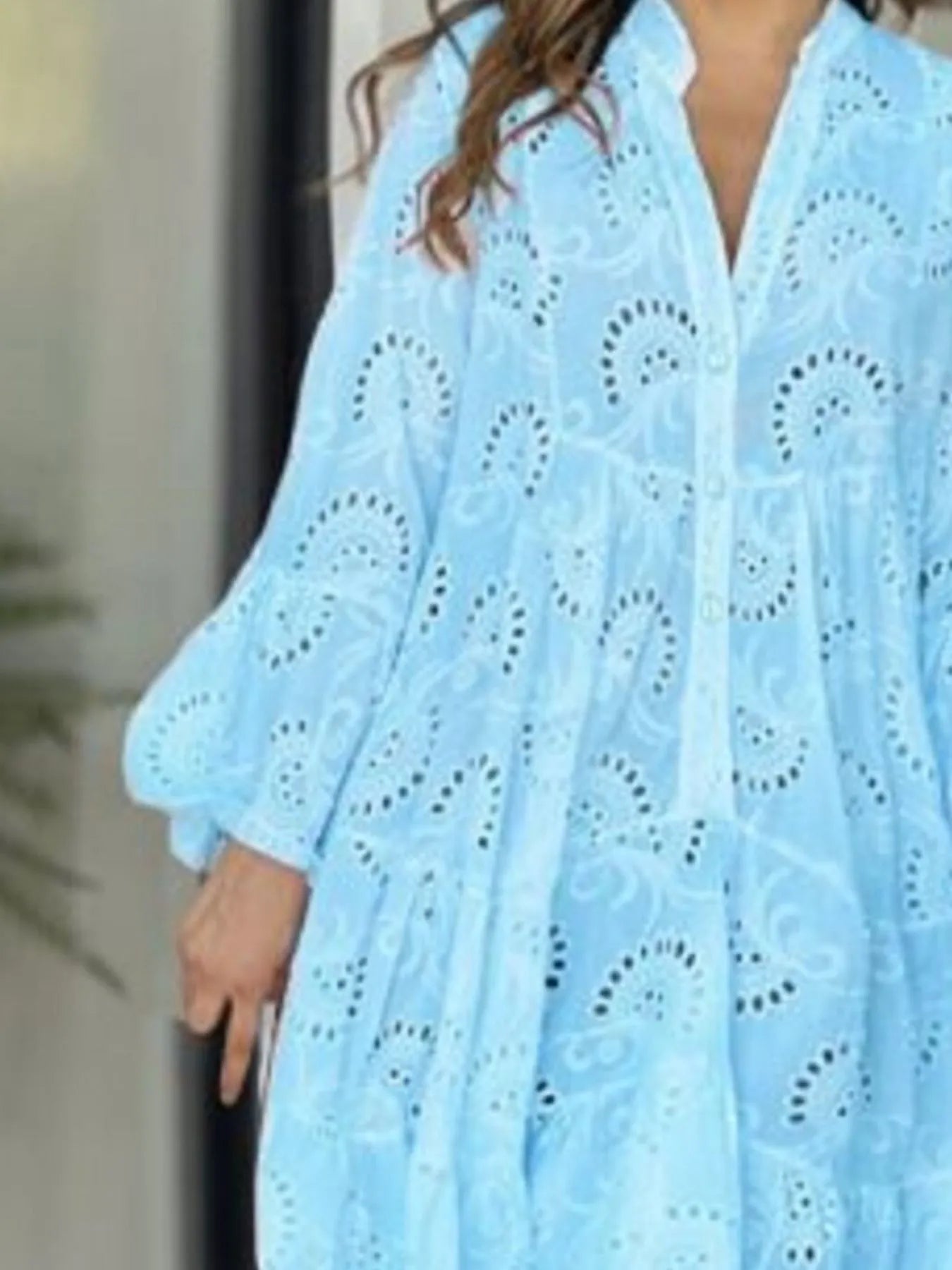 Full Size Eyelet Ruffled Hem Tiered Dress Plus Size - Bela Fils BoutiqueBela Fils Boutique