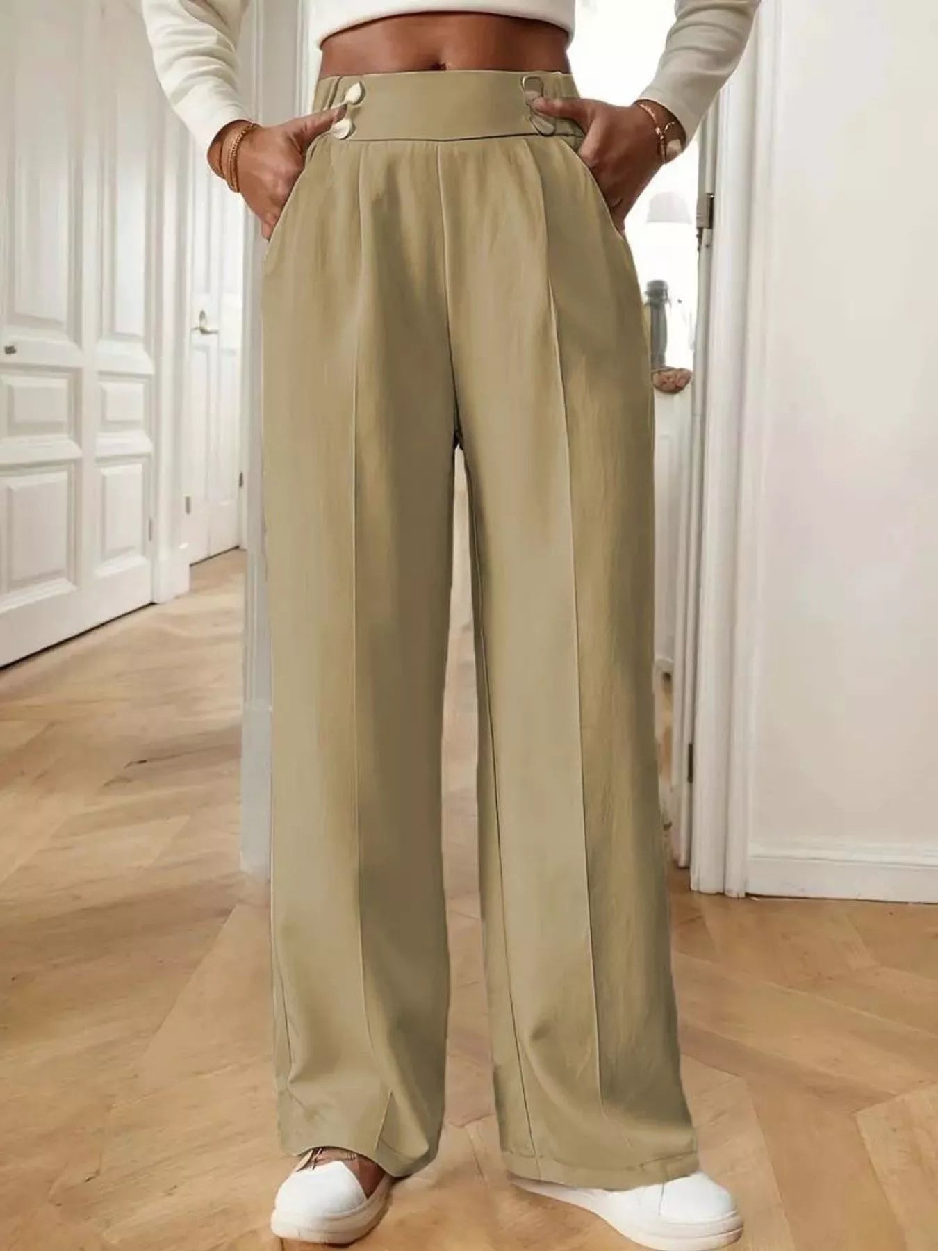Full Size High - Waisted Wide - Leg Pants Plus Size - Bela Fils BoutiqueBela Fils Boutique