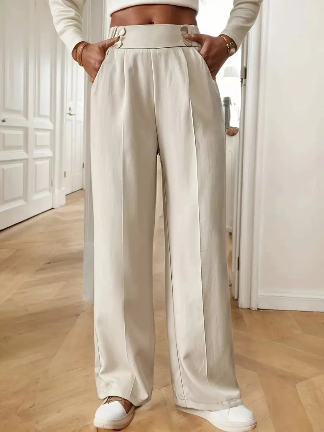 Full Size High - Waisted Wide - Leg Pants Plus Size - Bela Fils BoutiqueBela Fils Boutique