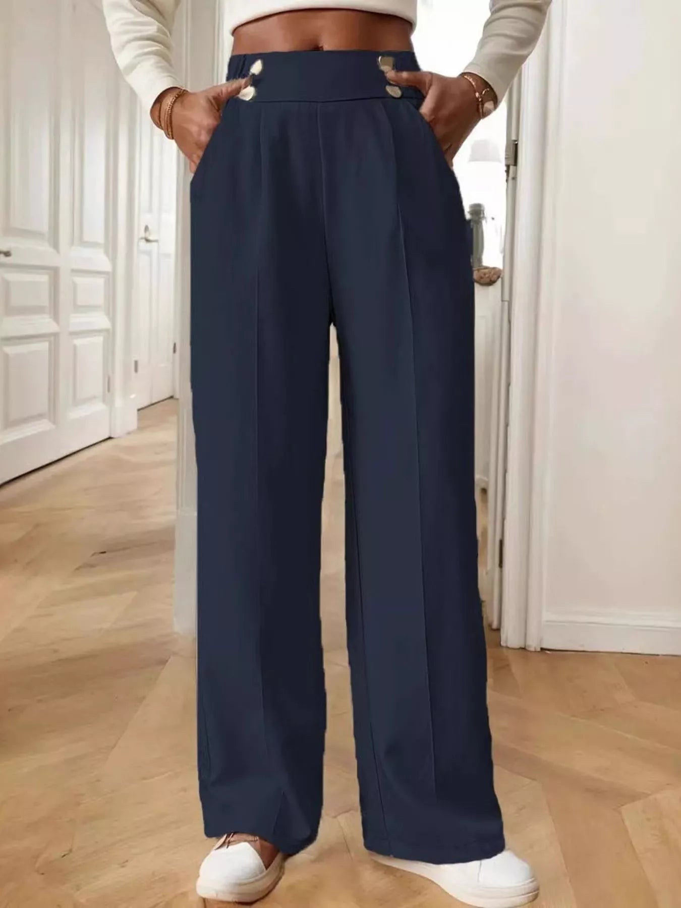 Full Size High - Waisted Wide - Leg Pants Plus Size - Bela Fils BoutiqueBela Fils Boutique