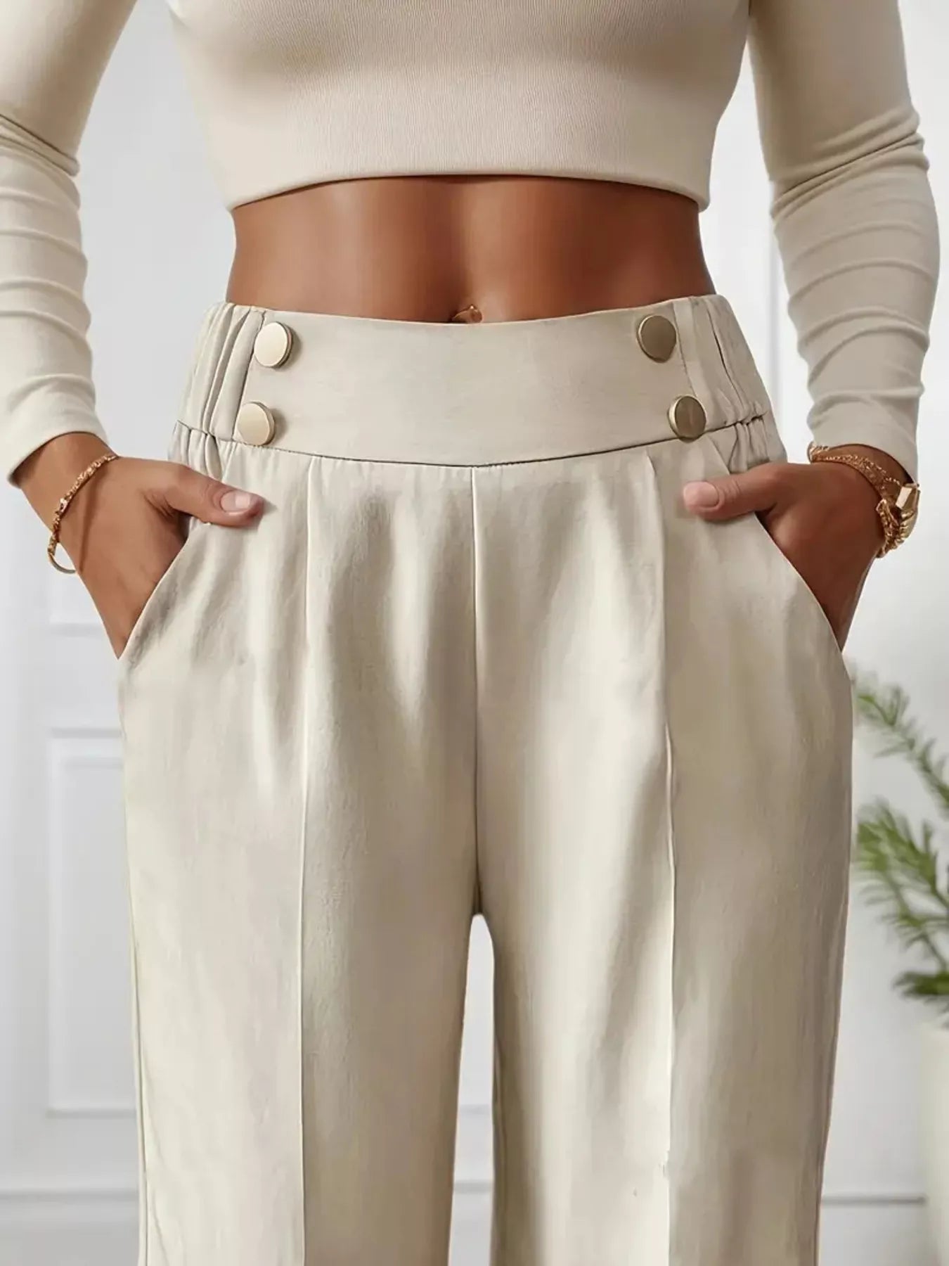 Full Size High - Waisted Wide - Leg Pants Plus Size - Bela Fils BoutiqueBela Fils Boutique