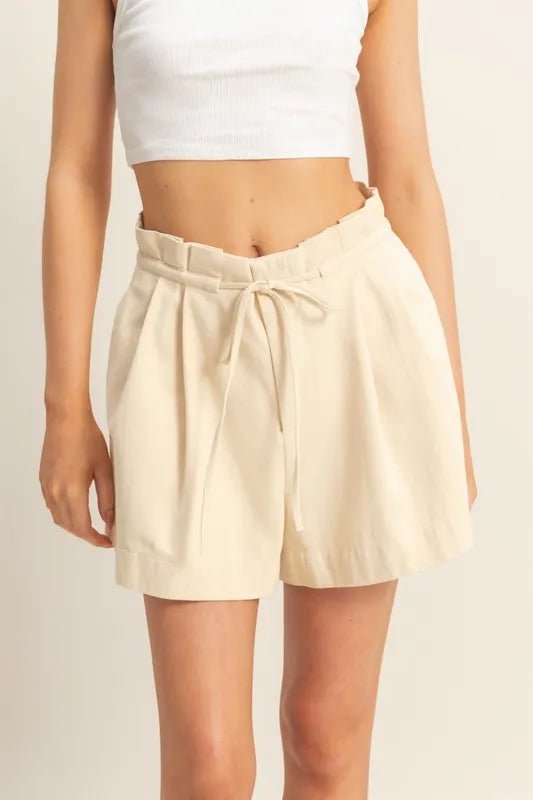 HYFVE High - Waisted Washed Twill Paperbag Shorts - Bela Fils BoutiqueBela Fils Boutique