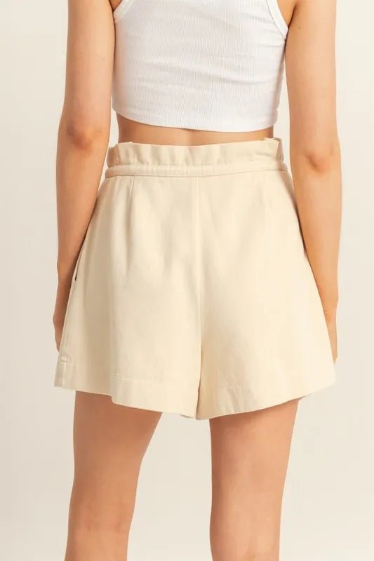 HYFVE High - Waisted Washed Twill Paperbag Shorts - Bela Fils BoutiqueBela Fils Boutique