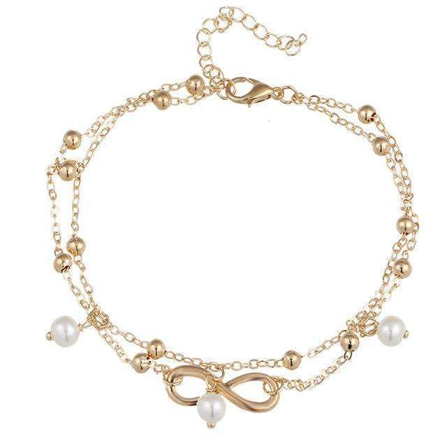 Infinity Pendent Pearl Anklet - Bela Fils BoutiqueJewelry & WatchesBela Fils Boutique