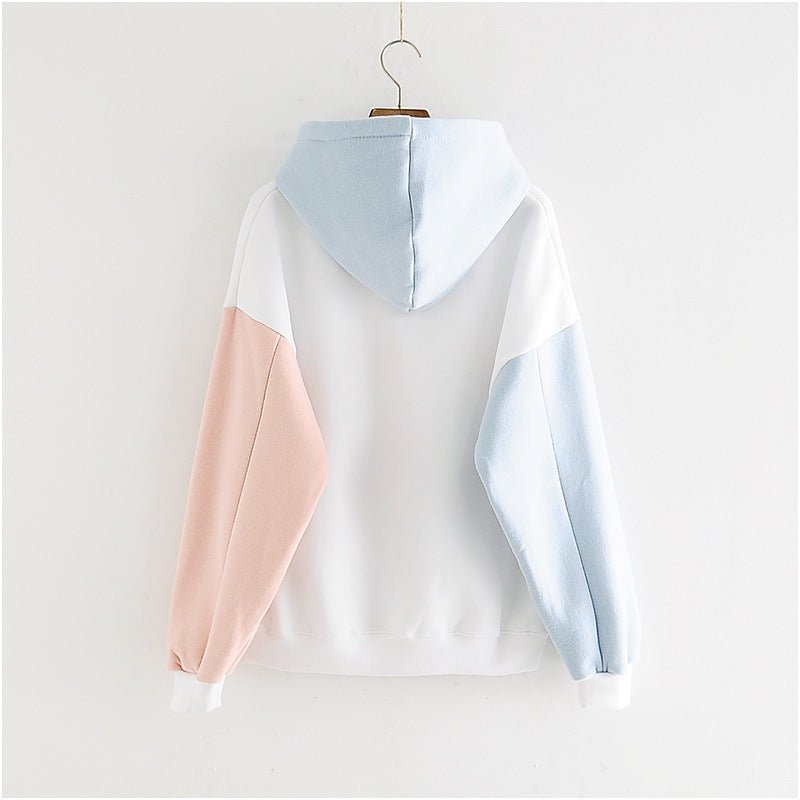 Japanese Style Cat Embroidery Hooded Sweatshirt (Women) - Bela Fils BoutiqueBela Fils Boutique