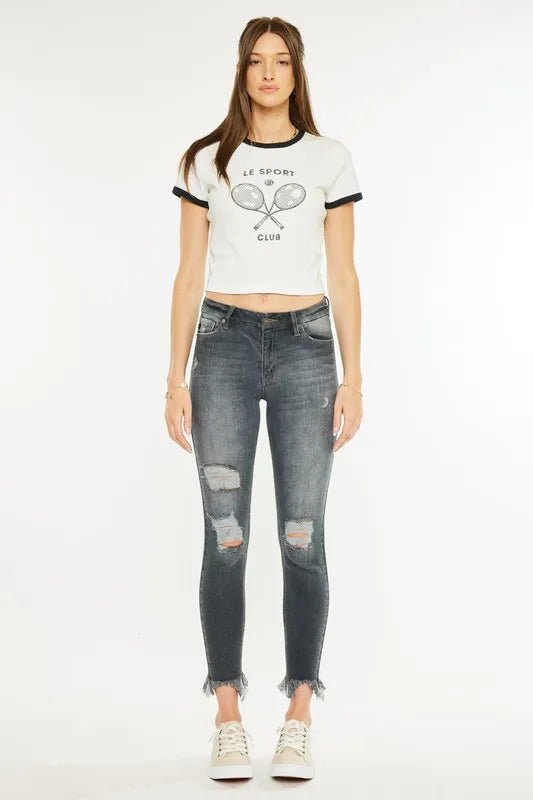 Kancan High Rise Distressed Ankle Skinny Jeans - Bela Fils BoutiqueBela Fils Boutique