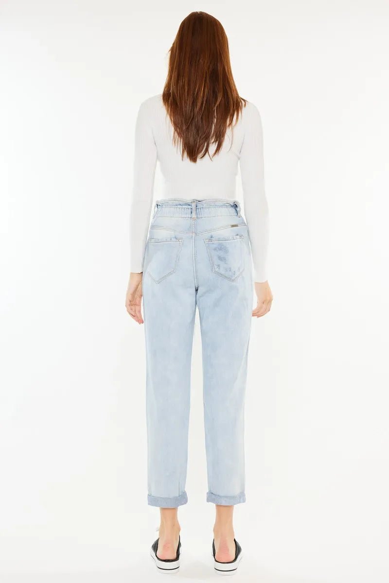 Kancan Open Pack Paperbag Mom Jeans - Bela Fils BoutiqueBela Fils Boutique