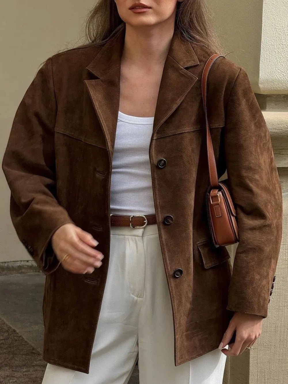 Lapel Collar Button Up Jacket - Bela Fils BoutiqueBela Fils Boutique